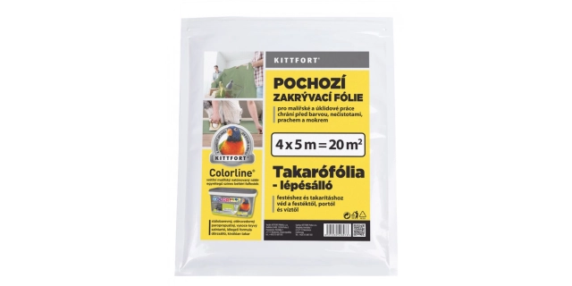 Zakrývací folie 4x5m=20m2                                                                                                                                                                                                                                 